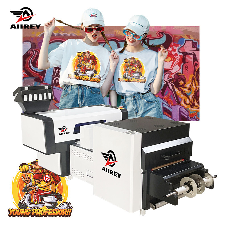 Fabrik-Heiß-verkaufendes neues T-Shirt, das Drucker-Double Head High-Geschwindigkeits-Rollen-Abstauben-Heizungsdrucker Dtf A2 druckt